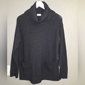 89th & Madison Black Cowl Neck Sweater Size Mediun